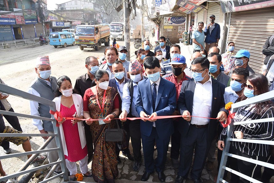 चाबहिल चोकमा आकाशे पुल उद्घाटन