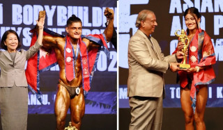 एसियाली शारीरिक सुगठनमा नेपालका विशाल र सनमलाई स्वर्ण