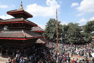 बसन्तपुरमा ठड्याइयो लिङ्गो, इन्द्रजात्रा सुरु