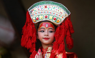 वसन्तपुरमा गरियो सामूहिक कुमारी पूजा