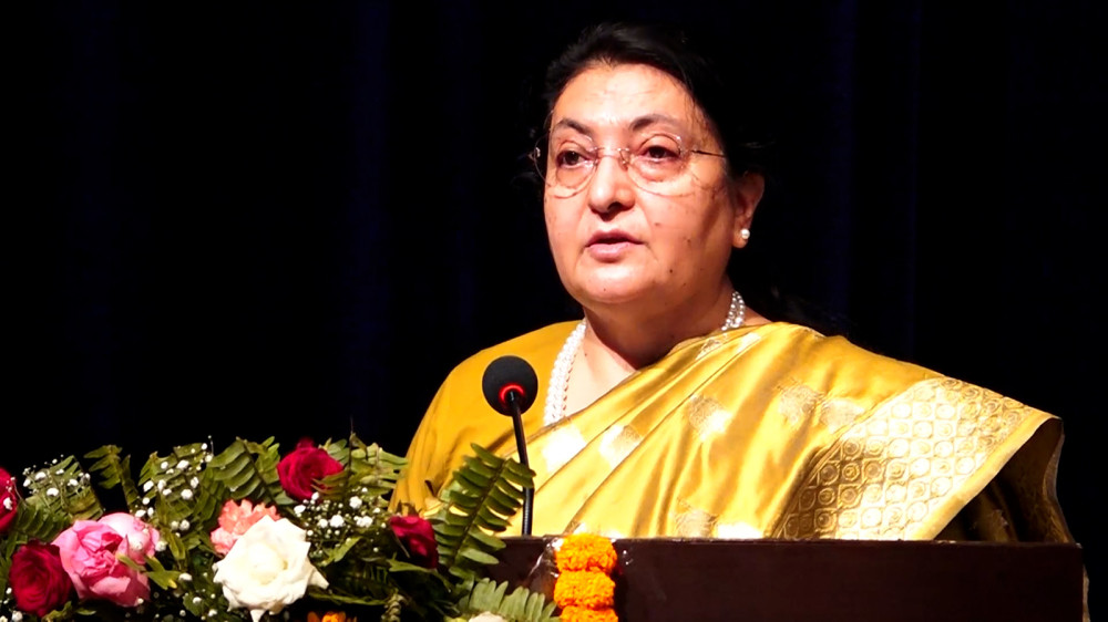 पूर्वराष्ट्रपति भण्डारी स्याङ्जामा : शाह वंशको कुलदेवताको रुपमा रहेको आलमदेवीमा पूजा गर्ने
