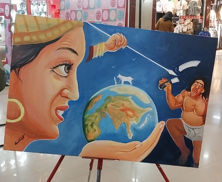 पशुअधिकारका लागि काठमाडौँको सिटी सेन्टरमा भिगन ग्यालरी