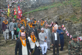 गोरखाबाट एकीकरण पदयात्रामा निस्कियो नेपाली सेनाको टोली