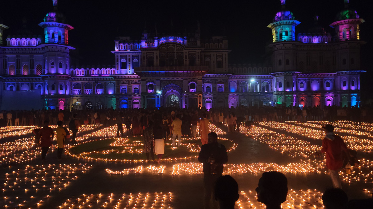 जनकपुरधाममा सवा लाख दीप प्रज्वलन