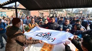 शेर्पाको पार्थिव शरीरमा–अध्यक्ष प्रदीपराज वन्तलगायत