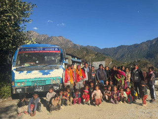 भौगोलिक रूपमा विकट र दुर्गम क्षेत्रमा मल्कवाङमा पहिलोपटक बस पुग्यो